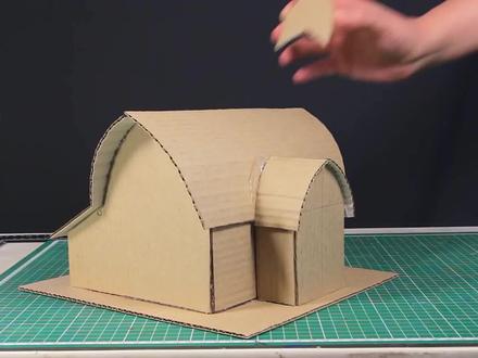 废旧的纸板制作童话小屋,手工制作,解压手工 #手工制作 #手工diy #创意手工 #解压 #亲子手工