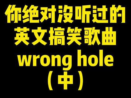 有谁知道“wrong hole”是什么意思?@DOU+小助手 #上热门 #搞笑