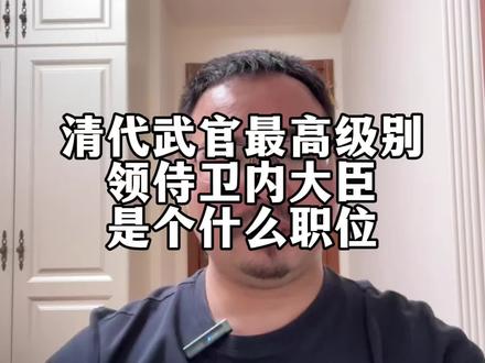 清代武官最高级别的领侍卫内大臣,是个什么官职?#历史知识 #涨知识 #崔老师白话中国史 #雍正王朝 #清朝历史 @抖音小助手 @DOU+小助手 @DOU+上热门