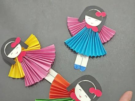 #创作灵感幼儿手工折纸—小公主,陪小朋友学做起来#有趣的折纸手工 #手工diy #手工折纸 #折纸手工教程