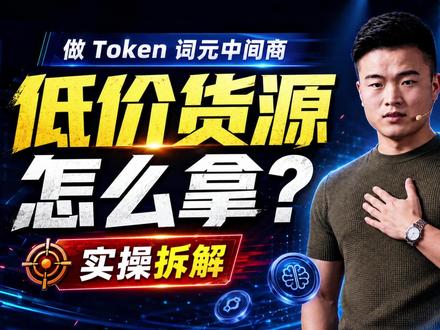 做 Token 词元中间商,低价货源怎么拿? #Token #词元 #词元经济 #Token经济 #Token代理
