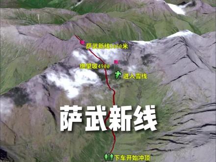 萨武主峰难度偏大,那萨武新线就完全不一样了 #萨武新线 #萨武主峰 #萨武神山 #雪山