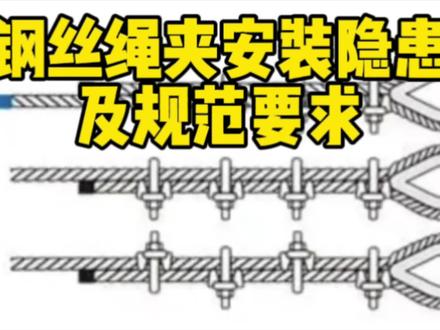 一张图讲清楚钢丝绳夹安装规范要求#土木工程 #建筑工程 #工程人