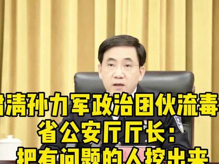 #肃清孙力军政治团伙流毒!省公安厅厅长:把有问题的人挖出来
