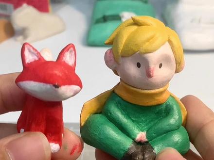 来给小王子上色啦#石塑粘土 #手工diy #小王子 #上色