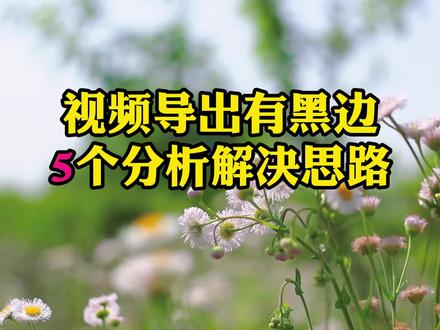 视频导出有黑边怎么办?5个思路分析解决 #视频黑边 #视频比例调整 #剪映新手教程 #剪映课程