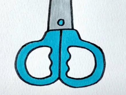 学画剪刀简笔画#跟着抖音学画画 #亲子简笔画 #剪刀怎么画 #儿童简笔画 #3-6岁简笔画幼儿园