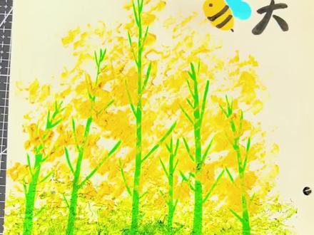 有谁不爱充满春天气息的油菜花?#绘画教程 #简笔画 #一起学画画 #春天 #画画