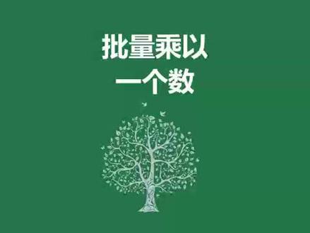 批量乘以一个数#excel技巧
