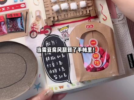 手帐届也有自己的霉豆腐了 #手帐 #霉豆腐 #手工