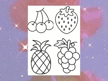 水果简笔画合集,樱桃,草莓,菠萝,葡萄简笔画,几笔就完成了!#简笔画 #创意简笔画 #可爱简笔画 #灵魂画手 #儿童简笔画 #幼儿教育 #简笔画教程 #水果简笔画 #儿童画 #简单画