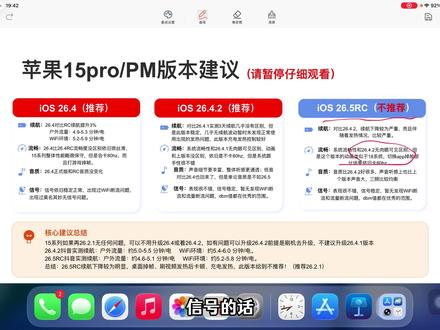 iOS26.5RC实测三天续航结果出炉 测试机型:15pro、16pro、17pro,iOS26.4、iOS26.4.2和iOS26.5RC一块对比,视频较长请仔细观看#iOS26 #苹果手机 #iOS系统