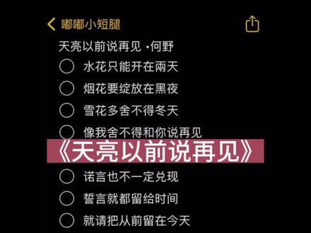 去迎接应该你的 更好的明天#备忘录文字 #歌词伴奏