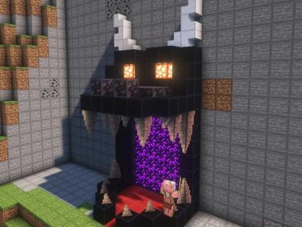 第54期丨30秒学会!超级威武的末影龙头传送门 #MC快乐加马 #我的世界建筑 #MC建筑