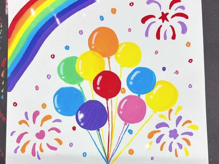 #真实生活分享计划 用丙烯马卡笔画新年画报 元旦画报,画好来交作业哦!#涂色 #绘画教程 #画画 #马克笔手绘