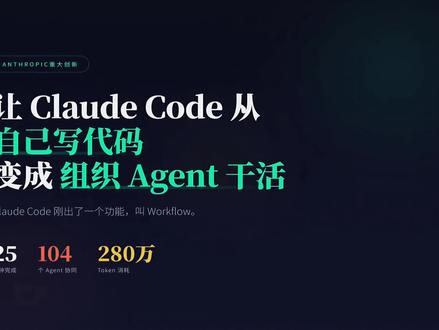Claude Code,重大更新,workflow 让Claude Code 从自己写代码,变成“组织 agent 干活。
#ai对话日常 #我在抖音聊科技 #claudecode #ai