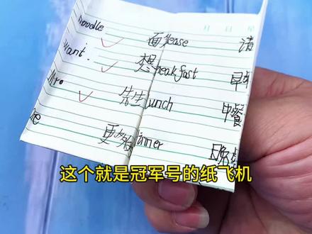 冠军号纸飞机 #简单手工折纸教程 #手工 #折纸 #纸飞机