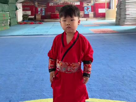 吃得苦中苦,方为少年郎,两岁练功夫,未来定自强#少年强则国强 #萌娃武术 #彭艺洲