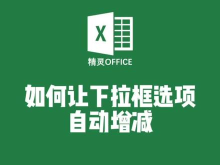 如何让下拉框选项自动增减
#excel技巧 #office办公技巧 #办公技巧 #excel教学 #玩转office
