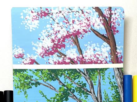 《春夏秋冬四季树🌲》丙烯马克笔教程来啦 你见过春夏秋冬的四季树吗?新手教程,零基础也能轻松学会。
#跟着抖音学画画 #四季树 #治愈系风景 #恩米丙烯马克笔 #绘画教程