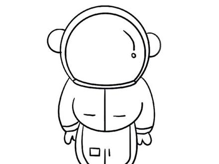 挑战简笔画100天之15天,今天画宇航员👩🚀,你学会了吗#简笔画 #一起学画画 #跟着抖音学画画 #每日一画 #儿童简笔画