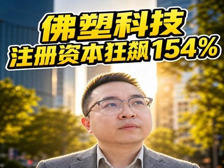 佛塑科技注册资本狂飙154%,重大资产重组后信心尽显! 近日,佛山上市企业佛塑科技发生工商变更,注册资本由约9.7亿元人民币大幅增至约24.6亿元人民币,增幅约154% ,标志着这家深耕高分子新材料领域38载的老牌企业逐步迈入崭新的发展阶段。#佛塑科技 #新能源材料 #股市分析 #注册资本