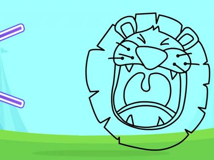 卡通咆哮大叫狮子简笔画儿童少儿美术绘画视频教学亲子益智陪伴 #狮子简笔画 #动物绘画教程 #亲子益智绘画