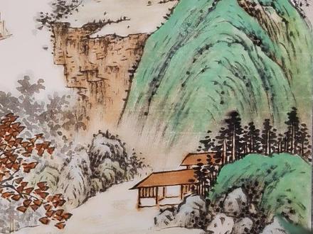 斗方山水步骤 #画画 #零基础学画画