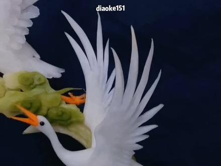 仙鹤雕刻教程2021102829#食品雕刻 #果蔬雕刻