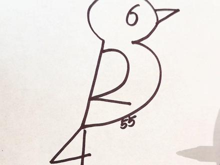 用1234567画一只鸟#简笔画 #绘画