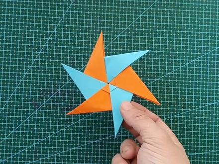 如何叠一个像风车的六角飞镖,男孩喜欢的忍者暗器折纸武器大全,不用胶不能变形#萌知计划 #折纸飞镖 #亲子手工 #折纸玩具