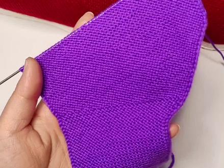 八字版挑鞋口高帮棉鞋教程#织毛线棉鞋的步骤