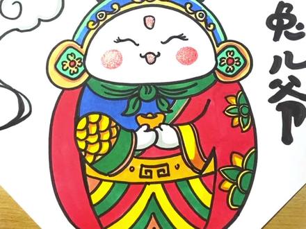 兔儿爷简笔画来啦!#兔年简笔画 #新年主题画 #2023第一只小兔子 #