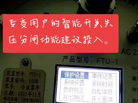 专变用户的智能开关,失压分闸功能建议投入。