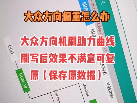 元征X-431解码器-大众隐藏功能-大众方向机刷助力曲线刷写后效果不满意可复原(保存原数据) #干货分享 #汽车知识分享 #汽车电子知识