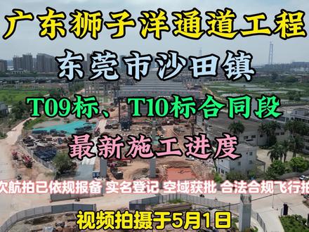 广东狮子洋通道工程东莞市沙田段项目9标、10标最新施工进度#工程进度记录 #中国路桥基建 #东莞dou知道 #东莞同城 #施工现场实拍