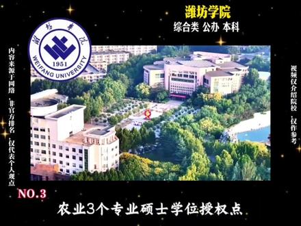 潍坊最牛的五所大学 #潍坊科技学院 #山东第二医科大学 #潍坊学院 #创作者中心 #创作灵感
