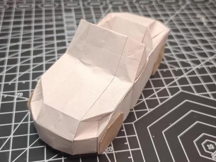 UP主教你折一个还原度超高的敞篷跑车,需要点耐心 #折纸 #跑车 #手工 #学习