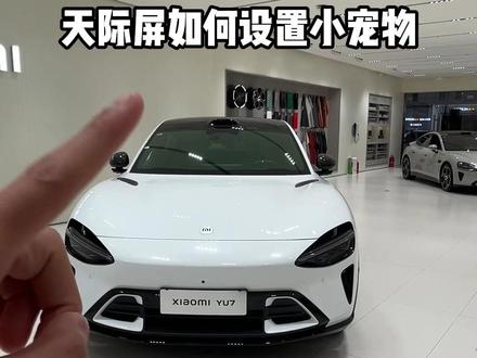 YU7天际屏个性化设置 小米YU7天际屏小宠物别人有的你也有
#小米YU7 #我的车生活 #适合女生的车