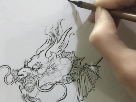 画鱼化龙步骤演示。#鱼化龙 #玉雕设计 #搏艺玉道 @抖音小助手