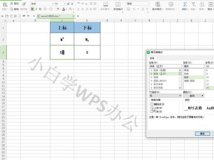 表格如何设置上标下标,简单的很!#excel技巧 #0基础学电脑 #office办公技巧 #办公技巧 #wps