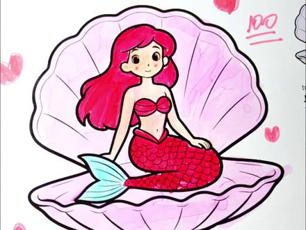 男生的小马宝莉🅾️分,女生的人鱼公主100分!!#创意手工 #人鱼公主 #小马宝莉 #跟着抖音学画画 #亲子 @DOU+小助手