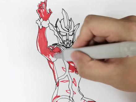 格斗能力超雷欧?雷古洛思奥特曼!1分钟画奥特曼 #手绘 #雷古洛斯奥特曼