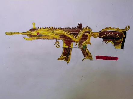 M416—五爪金龙#和平精英#吃鸡武器 #宠粉 #手绘#画画@DOU+小助手 @抖音小助手
