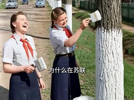 为什么在苏联,每年春天都会把道路两旁的树干刷成白色?#军事科普 #苏联