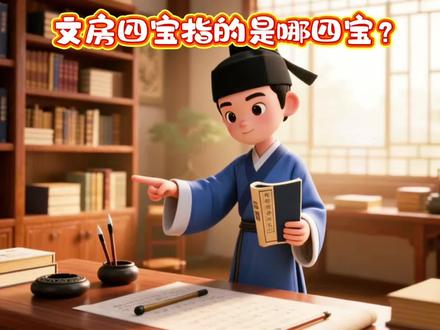 少儿科普|文房四宝是哪四宝?古代小朋友的书包里装着什么?#文房四宝是哪四宝 #少儿科普动画 #少儿科普