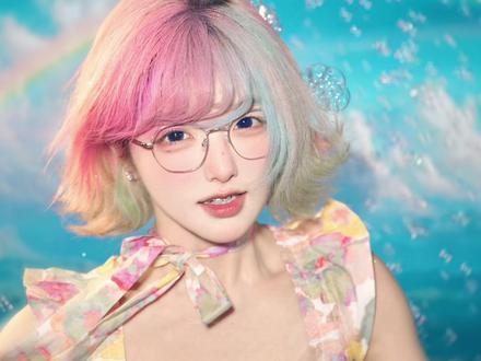 阳光下的泡沫 是彩色的 (yc兰月亮)#手搓粉彩风转场来了 #粉彩风