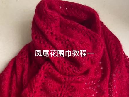 凤尾花围巾视频教程一#手工编织零基础教学 #围巾教程