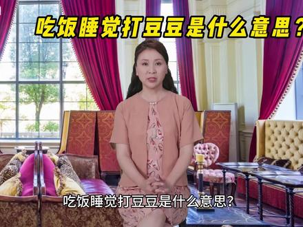 吃饭睡觉打豆豆是什么意思?