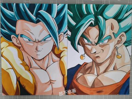 🎯 “一个从没输过,一个从没赢过”🔥#我要上热门 #马克笔手绘 #绘画过程 #悟吉塔贝吉特 #自制拼画